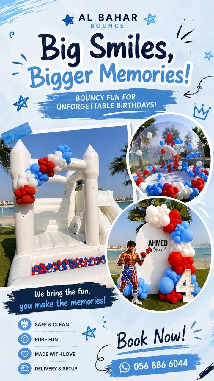 Bouncy Castle Rental Dubai by Al Bahar Events
