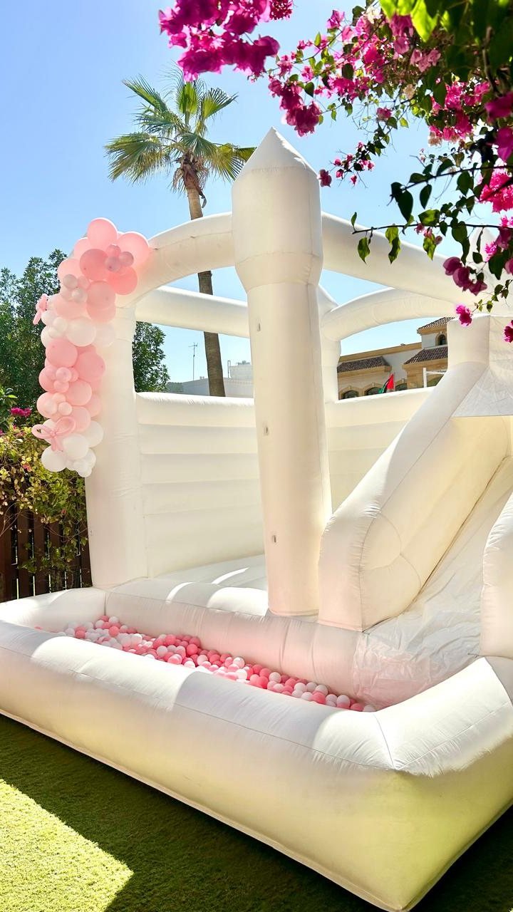 Pink Bouncy Castle Dubai by Al Bahar Events